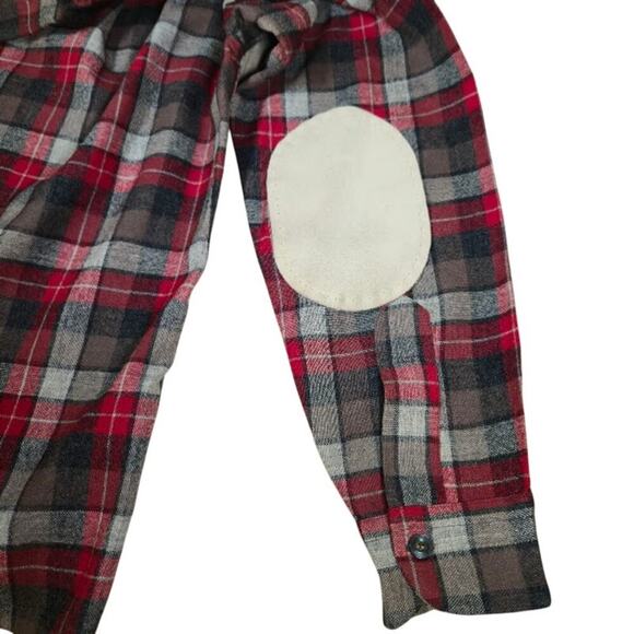 Pendleton Vintage Men's Virgin Wool Shirt Size Small Red Plaid Pockets - Picture 4 of 11